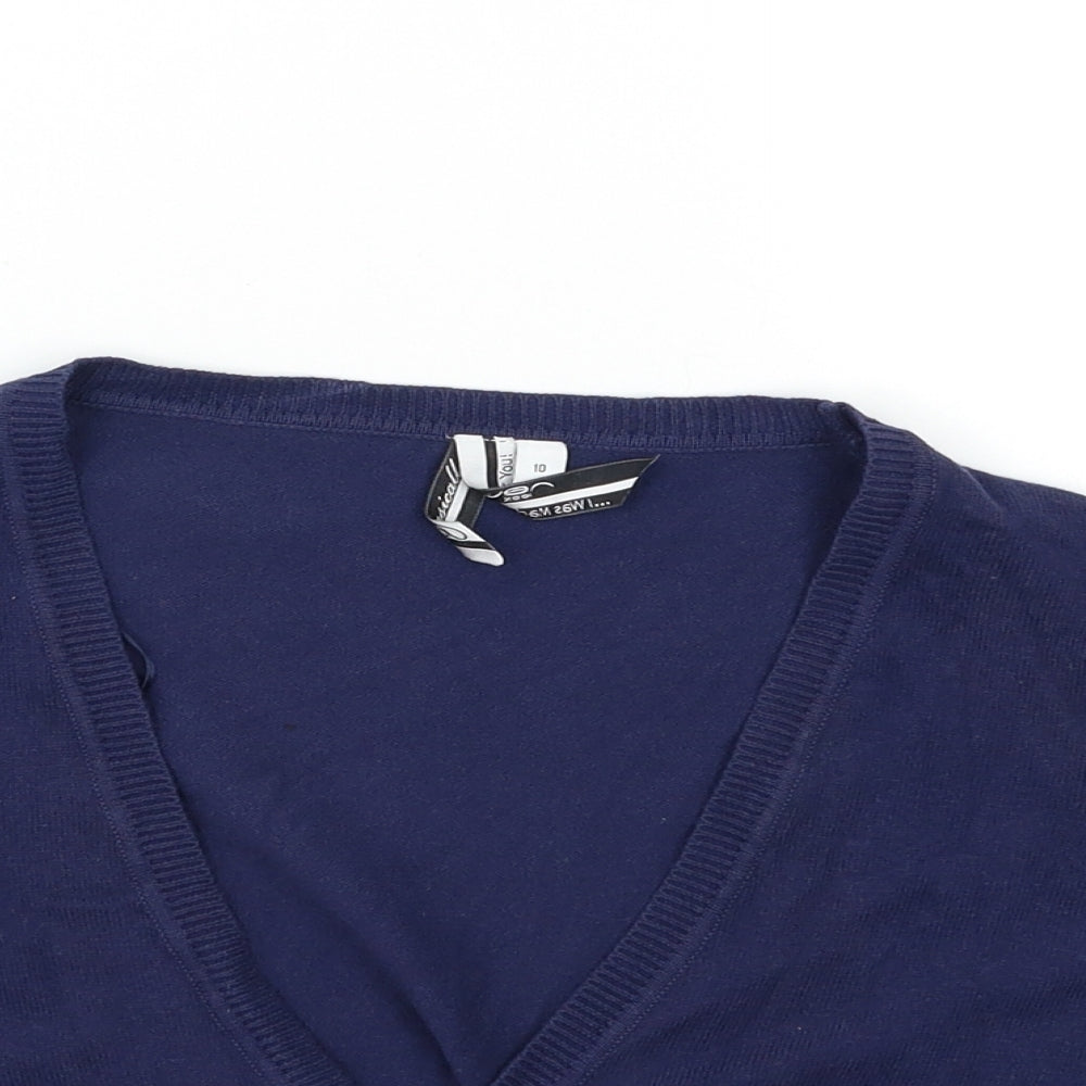 New Look Womens Blue  Knit Cardigan Jumper Size 10