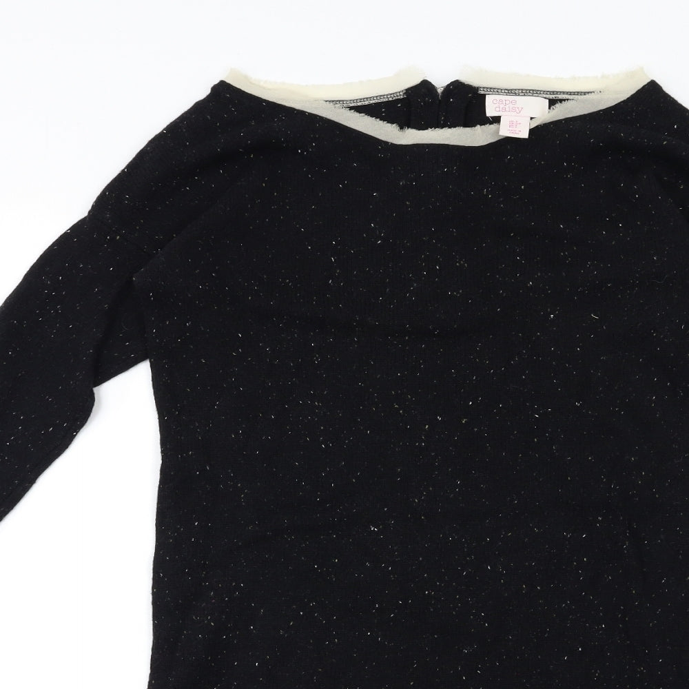 Cape Daisy Womens Black   Jumper Dress  Size S