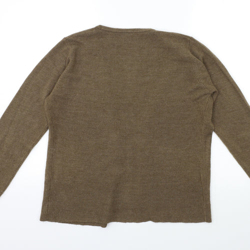 TU Womens Brown  Knit Cardigan Jumper Size 14