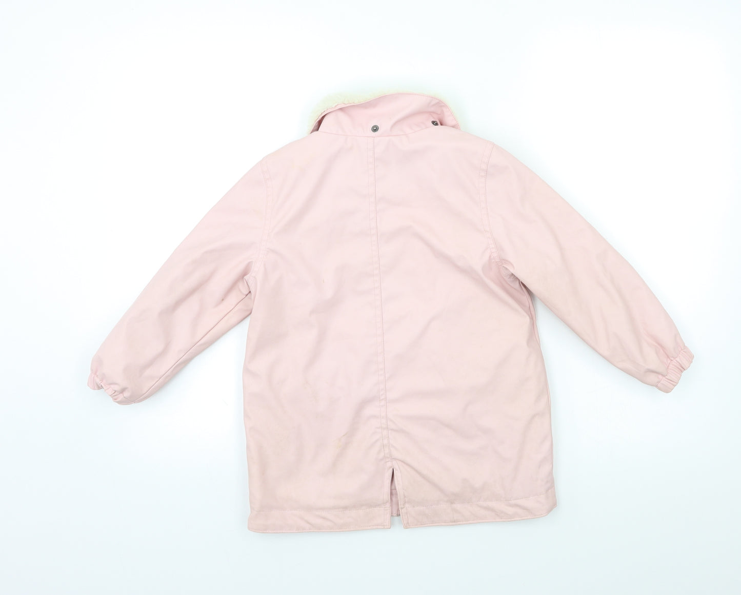 H&M Girls Pink   Overcoat Coat Size 6-7 Years
