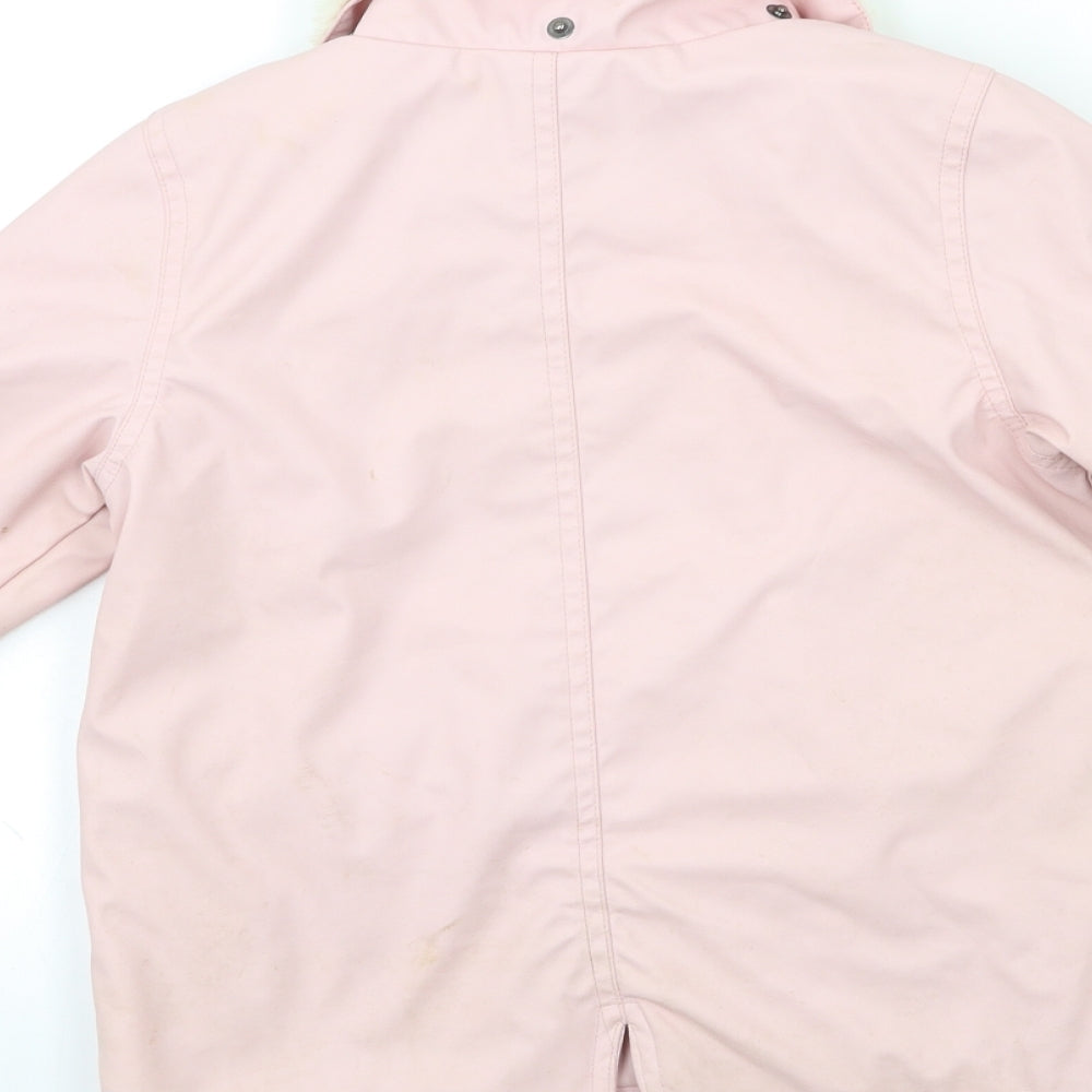 H&M Girls Pink   Overcoat Coat Size 6-7 Years