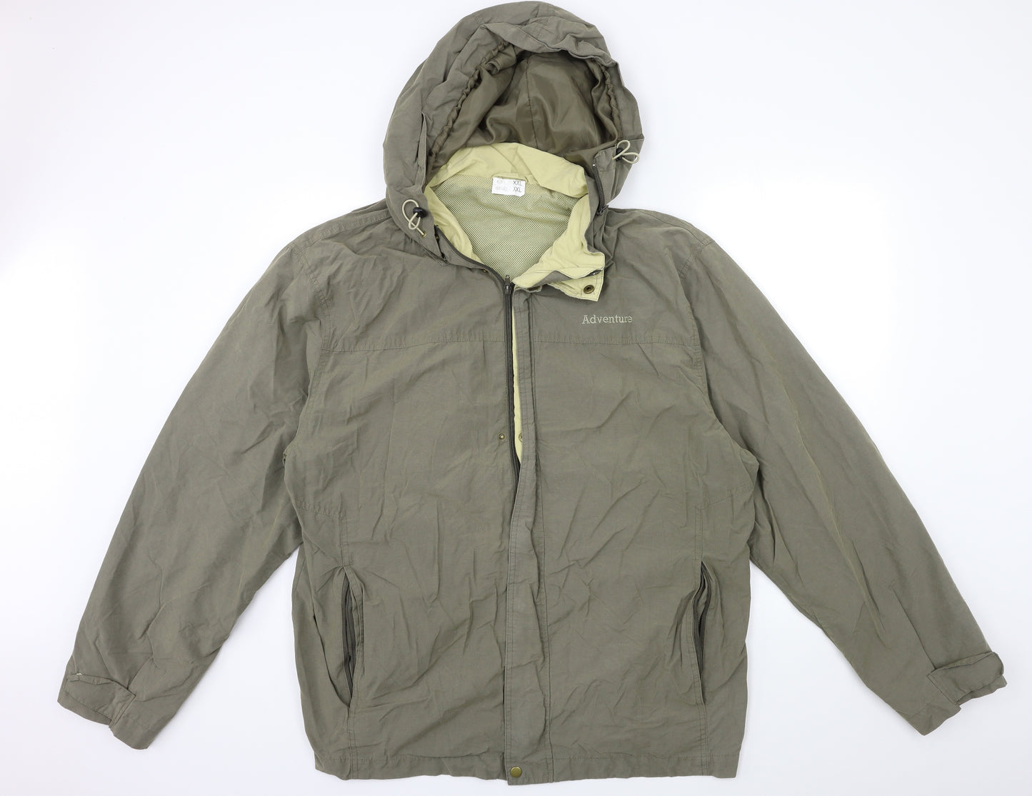 Adventure Mens Green   Rain Coat Coat Size 2XL
