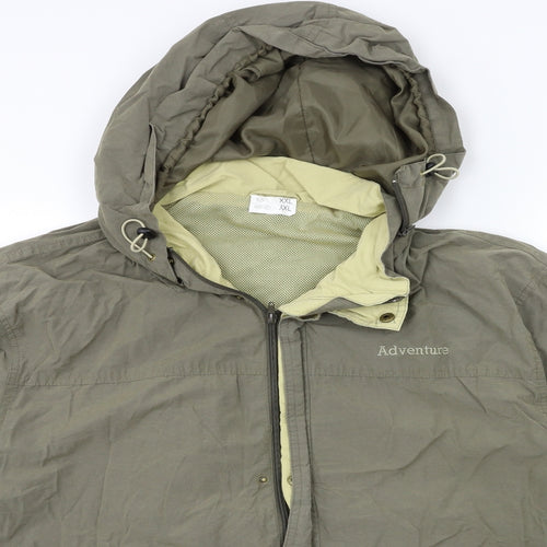 Adventure Mens Green   Rain Coat Coat Size 2XL