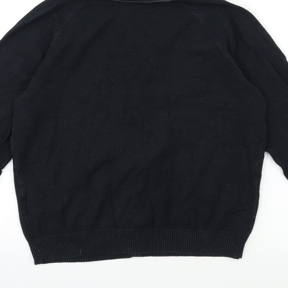 H&M Womens Black  Knit Cardigan Jumper Size 6