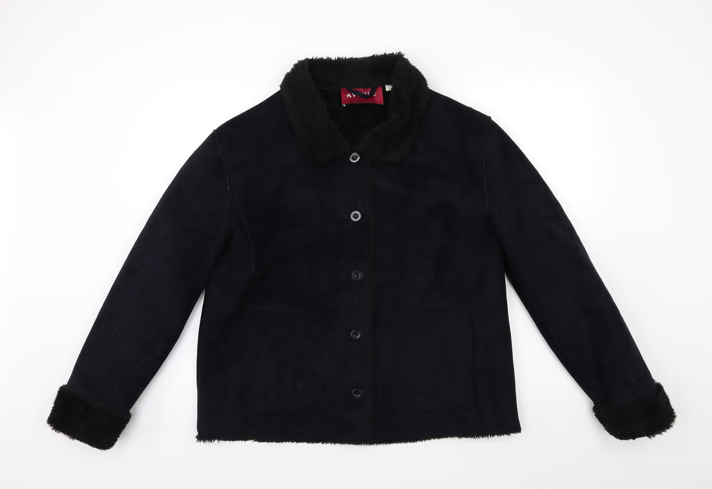 Avenue Womens Black   Jacket Coat Size L