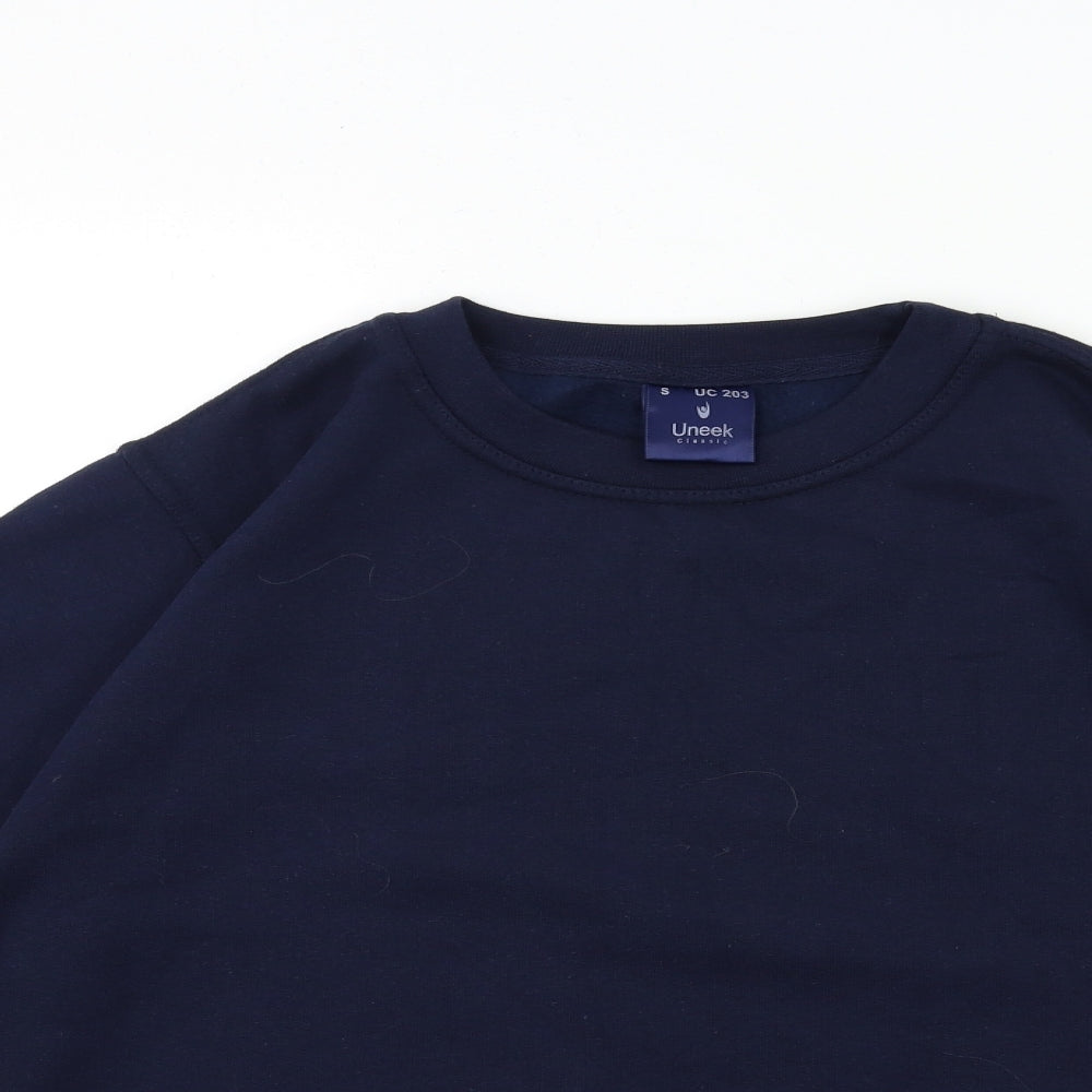 Uneek Womens Blue   Pullover Sweatshirt Size S