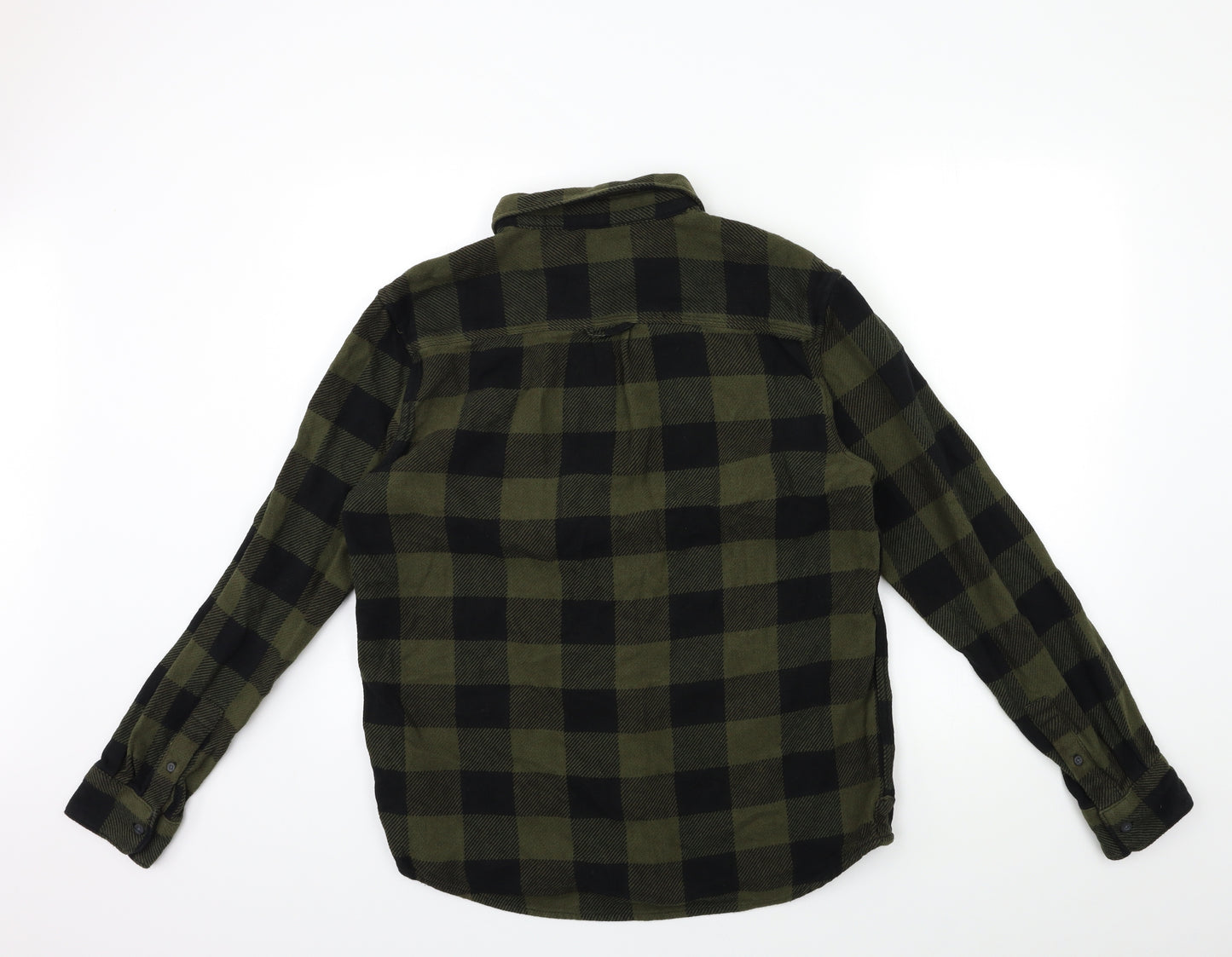 Primark Mens Green Check   Button-Up Size M