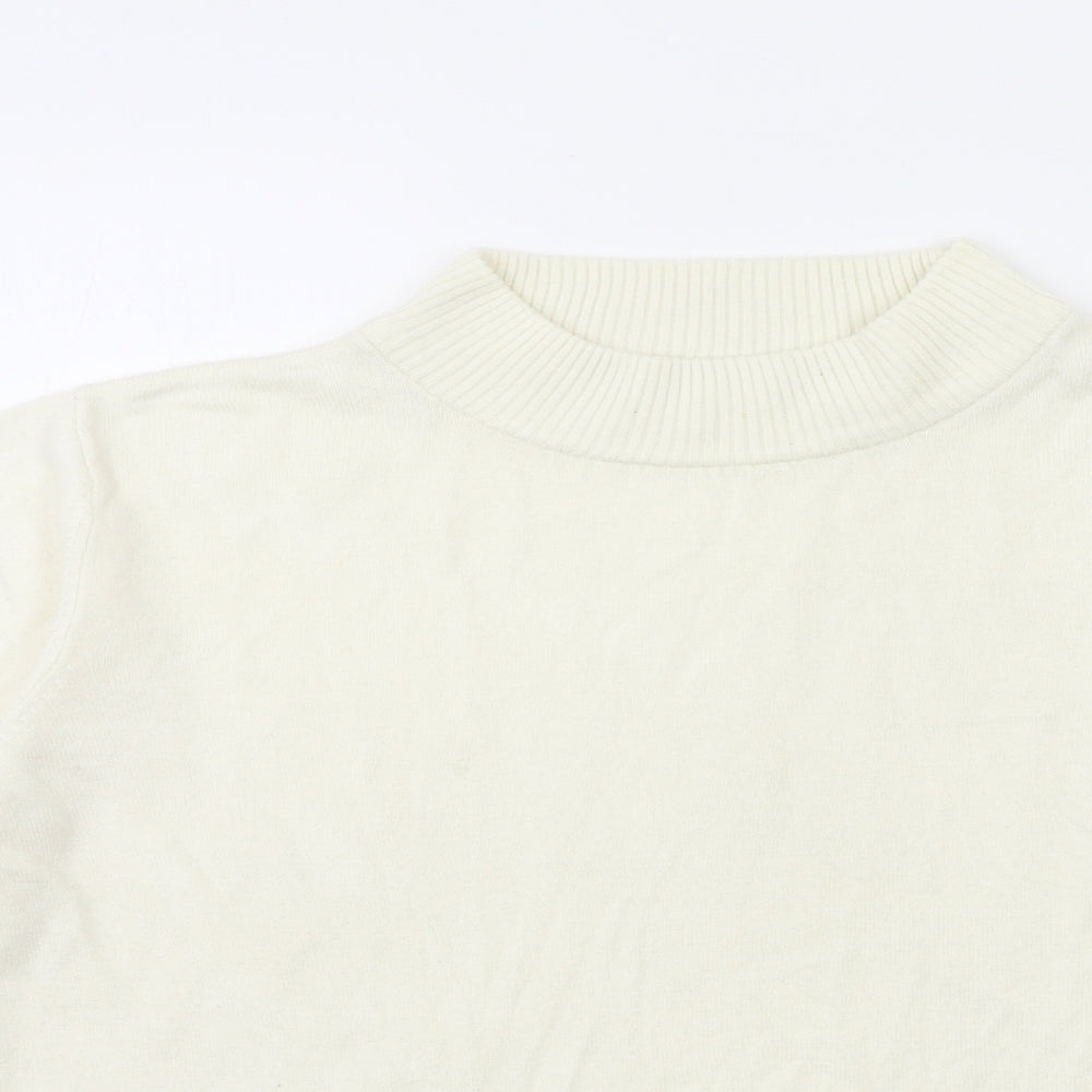 Damart Womens White  Knit Pullover Jumper Size 18