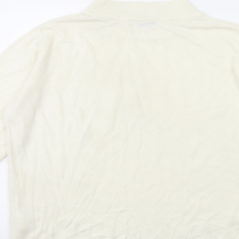 Damart Womens White  Knit Pullover Jumper Size 18