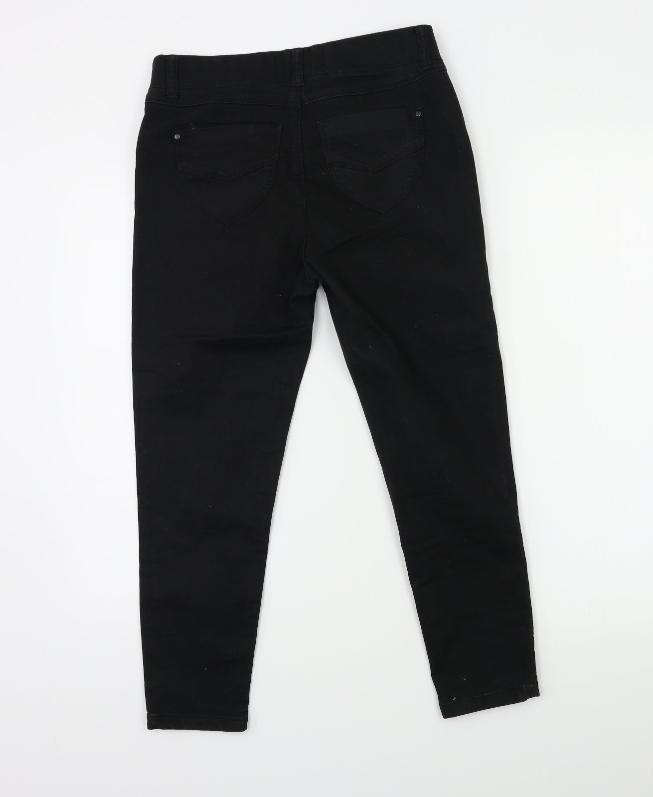 Dorothy Perkins Womens Black  Denim Cropped Jeans Size 8 L22 in