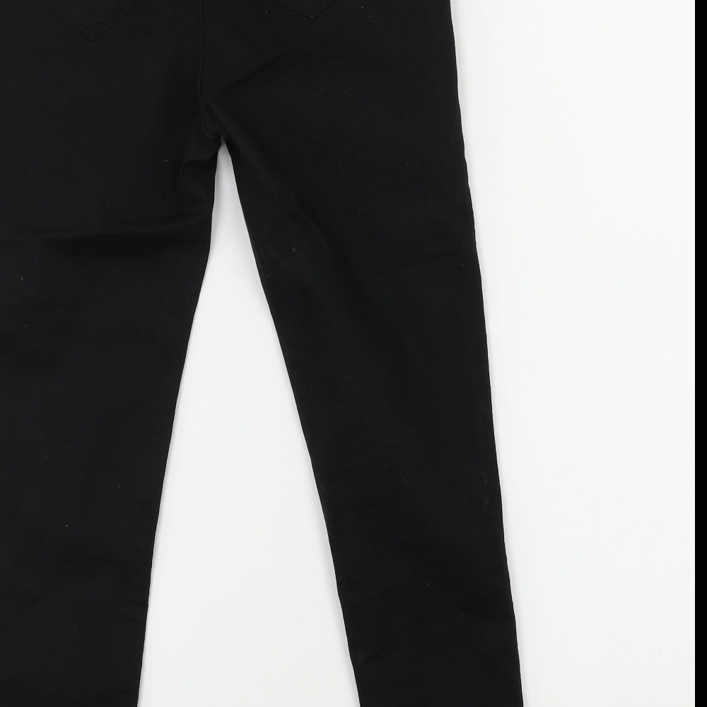 Dorothy Perkins Womens Black  Denim Cropped Jeans Size 8 L22 in