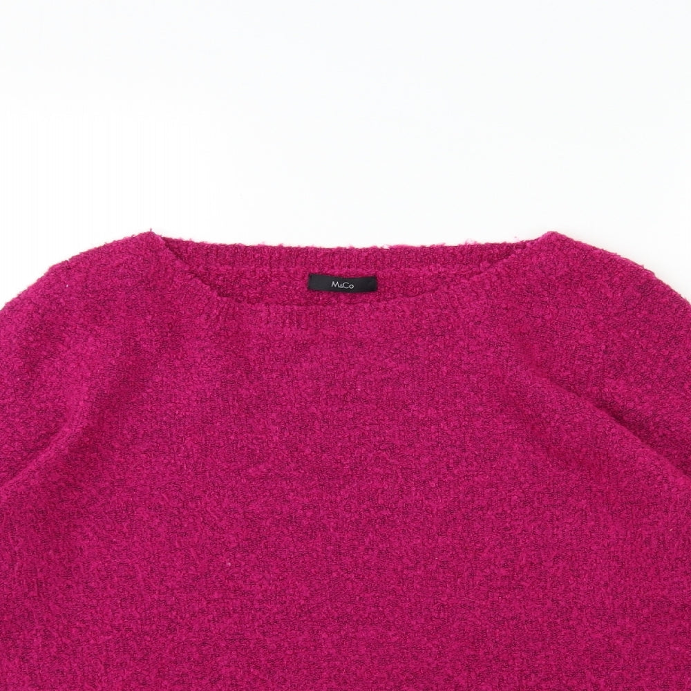 M&Co Womens Pink  Knit Pullover Jumper Size 14