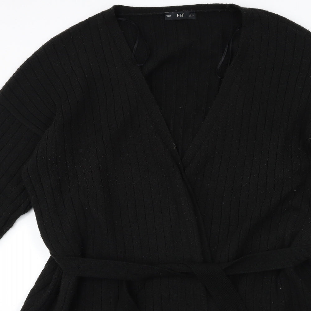 F&F Womens Black  Knit Cardigan Jumper Size 20
