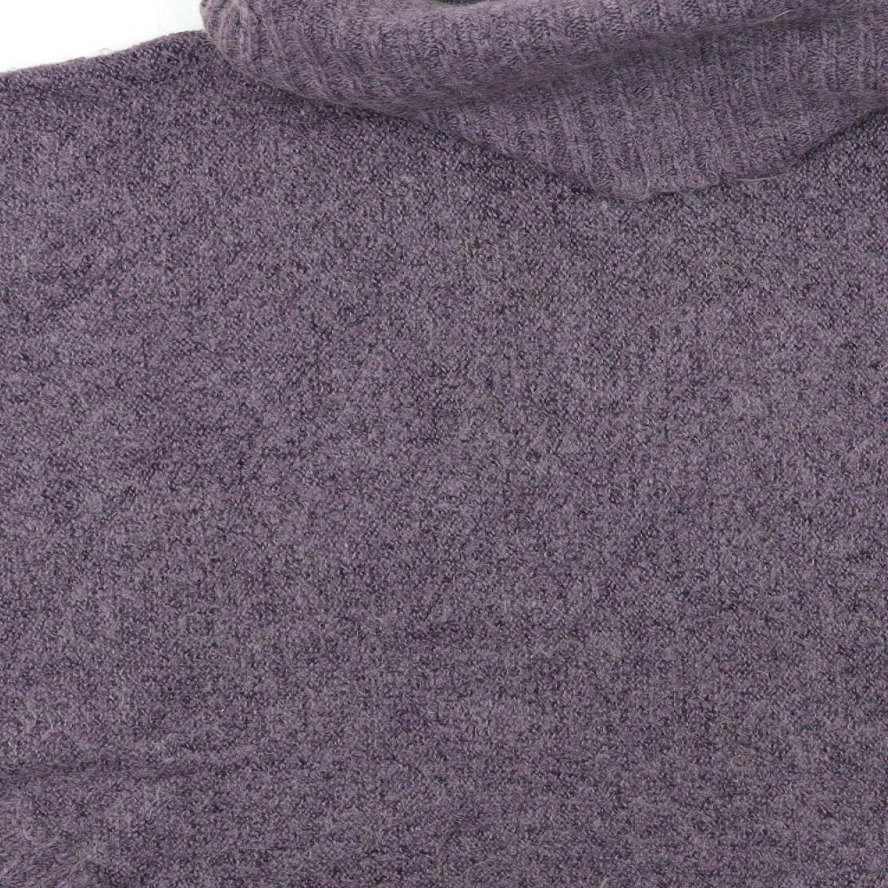 Papaya Womens Purple  Knit Pullover Jumper One Size  - PONCHO