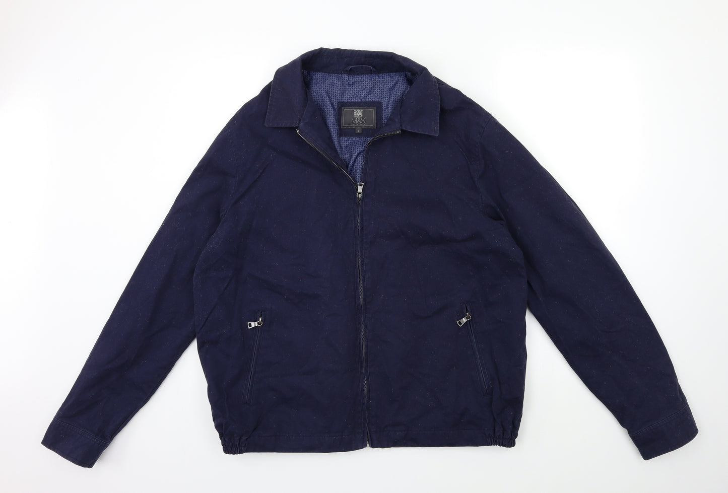 Marks and Spencer Mens Blue   Bomber Jacket Coat Size L