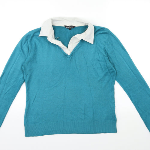 Ellie Louise Womens Blue  Knit Pullover Jumper Size M