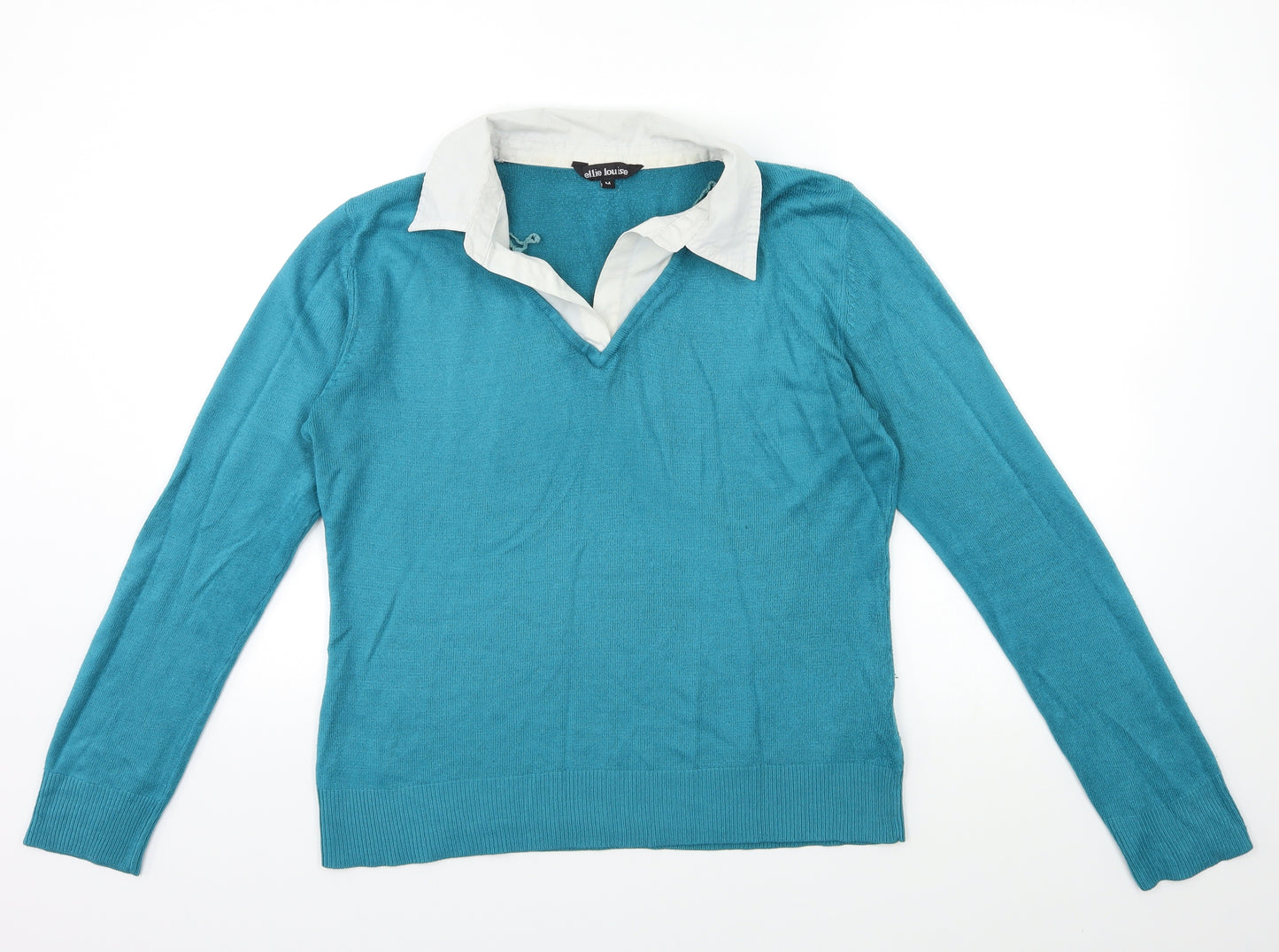 Ellie Louise Womens Blue  Knit Pullover Jumper Size M