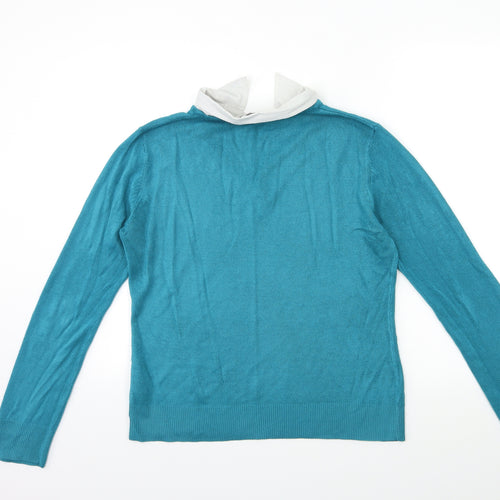 Ellie Louise Womens Blue  Knit Pullover Jumper Size M