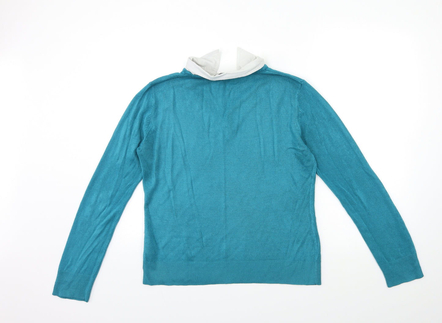 Ellie Louise Womens Blue  Knit Pullover Jumper Size M