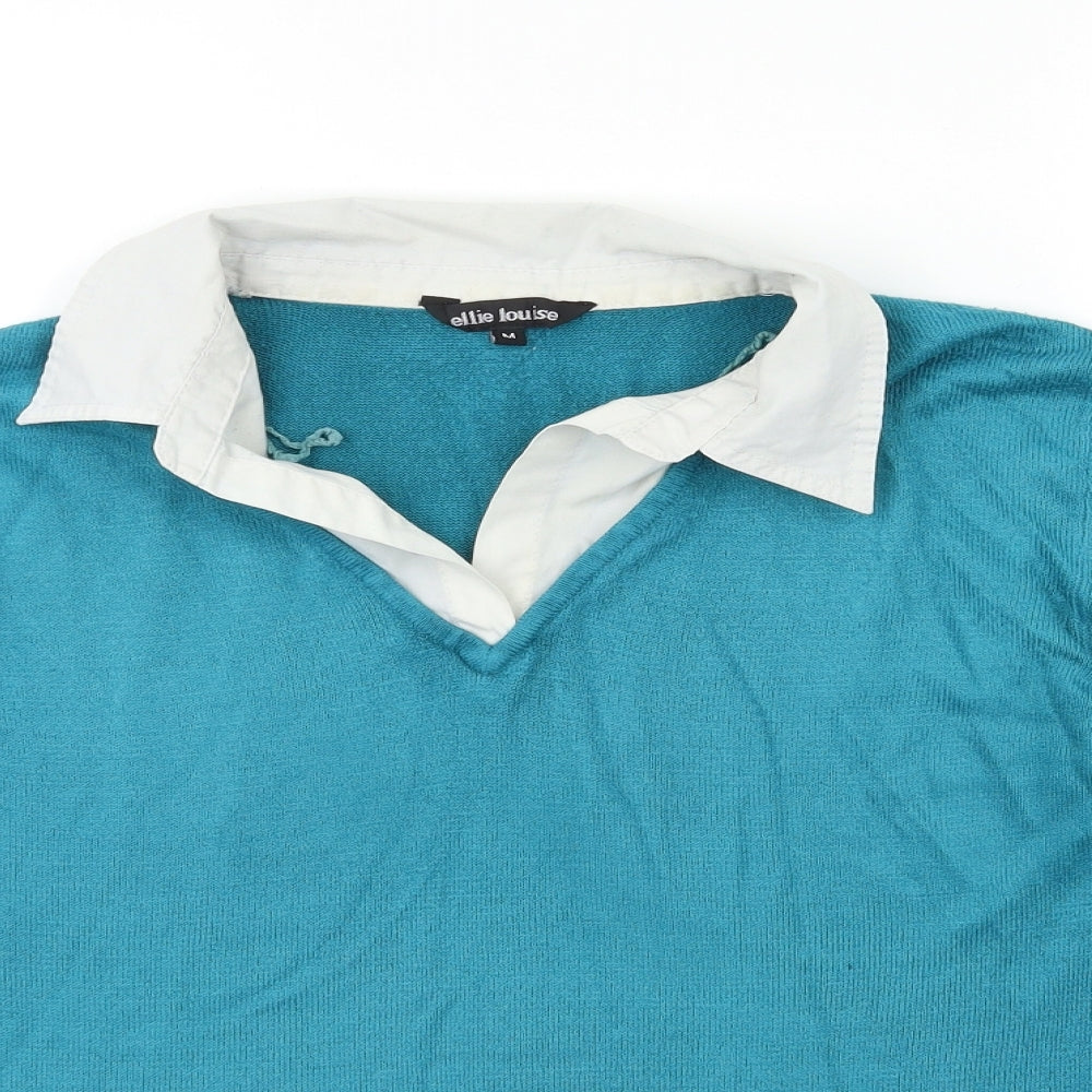 Ellie Louise Womens Blue  Knit Pullover Jumper Size M