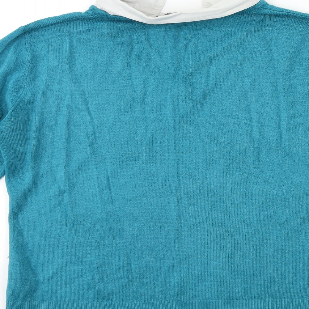Ellie Louise Womens Blue  Knit Pullover Jumper Size M
