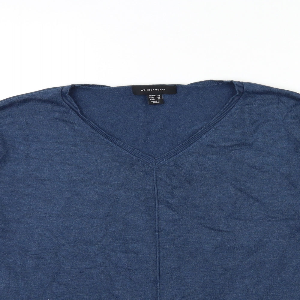 Atmosphere Womens Blue  Knit Pullover Jumper Size 14