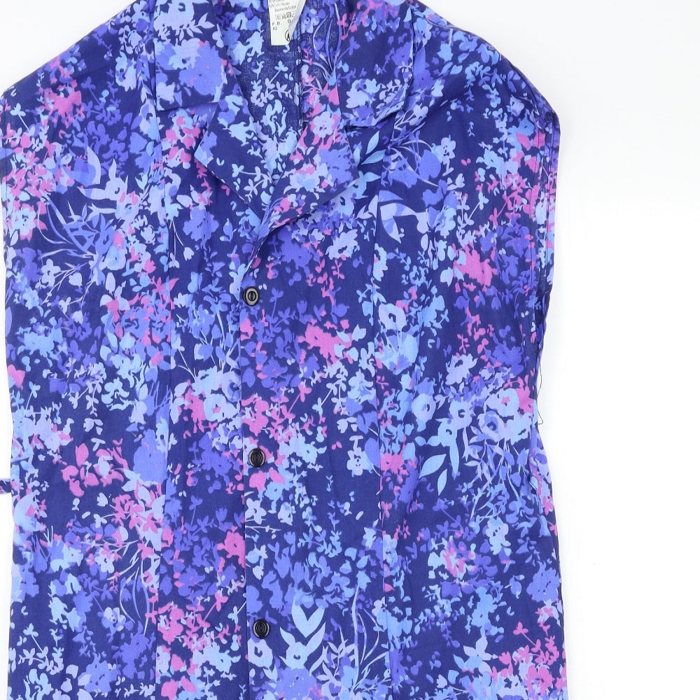 Preworn Womens Blue Floral  Shift  Size 14