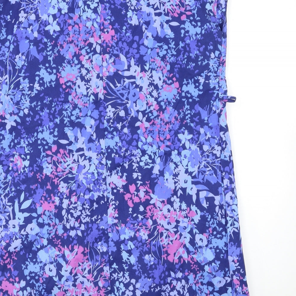 Preworn Womens Blue Floral  Shift  Size 14