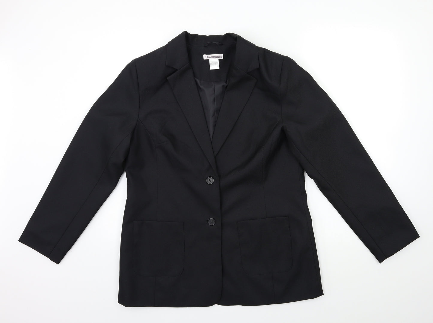Charmance Womens Black   Jacket Blazer Size 14