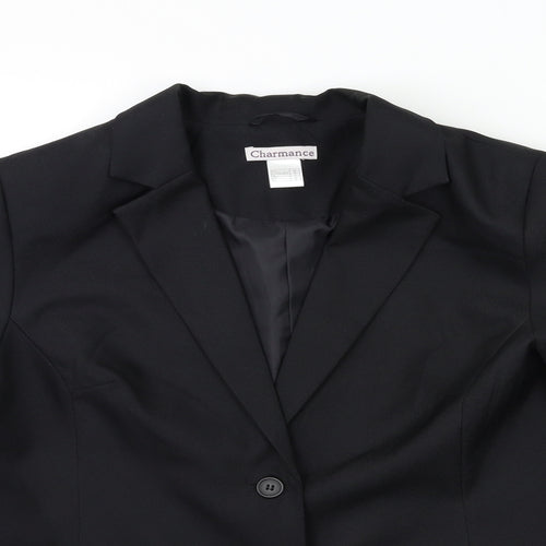 Charmance Womens Black   Jacket Blazer Size 14