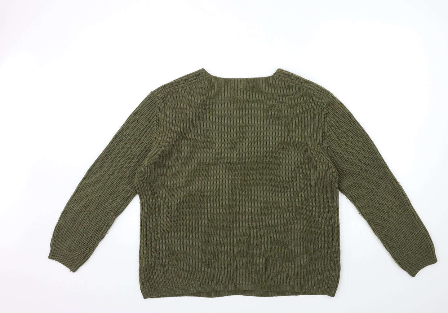 Peacocks Womens Green  Knit Pullover Jumper Size M
