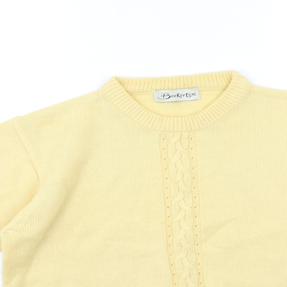 Berkertex Womens Beige  Knit Pullover Jumper Size 10