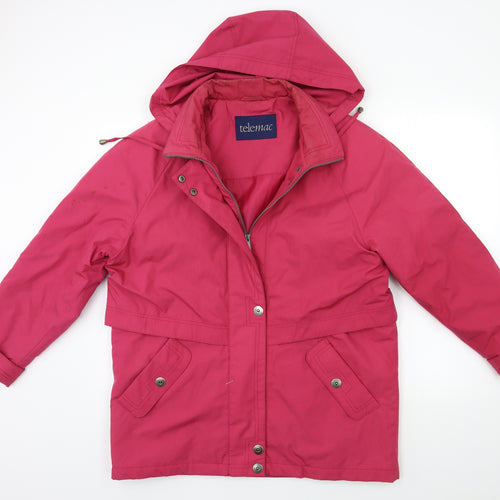 telemac Womens Pink   Overcoat Coat Size M