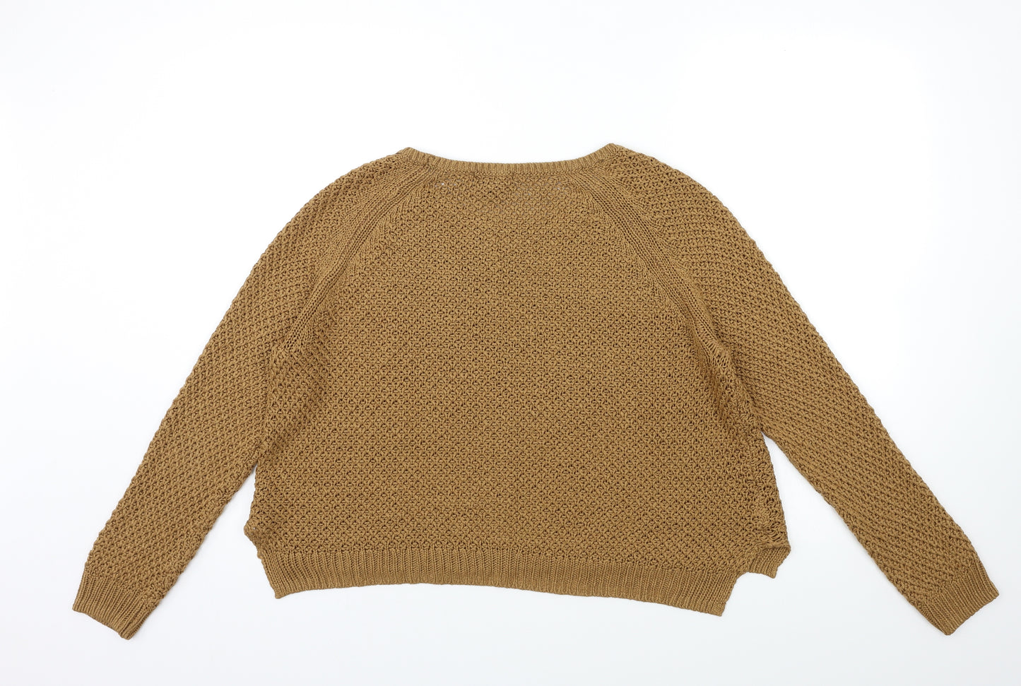 H&M Womens Brown  Knit Pullover Jumper Size L