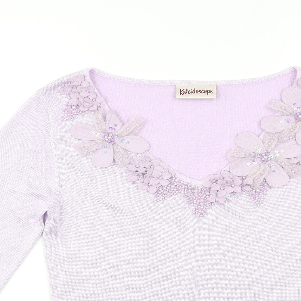 Kaleidoscope Womens Purple  Knit Pullover Jumper Size 10