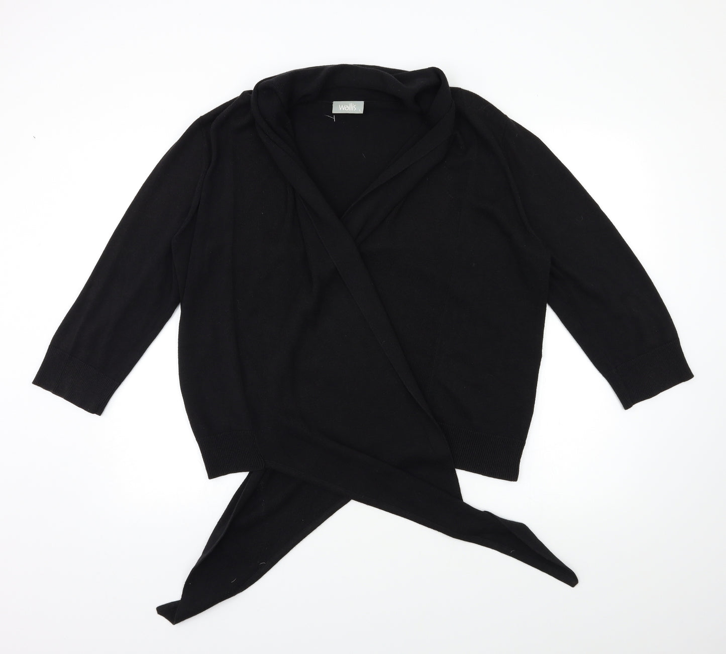 Wallis Womens Black  Knit Cardigan Jumper Size L