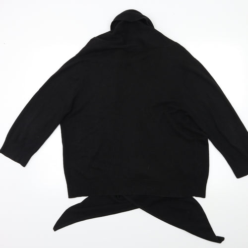 Wallis Womens Black  Knit Cardigan Jumper Size L