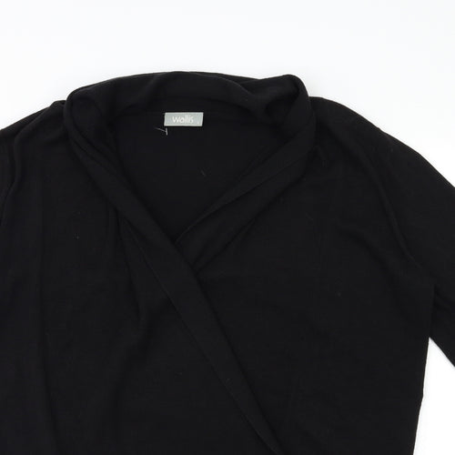 Wallis Womens Black  Knit Cardigan Jumper Size L