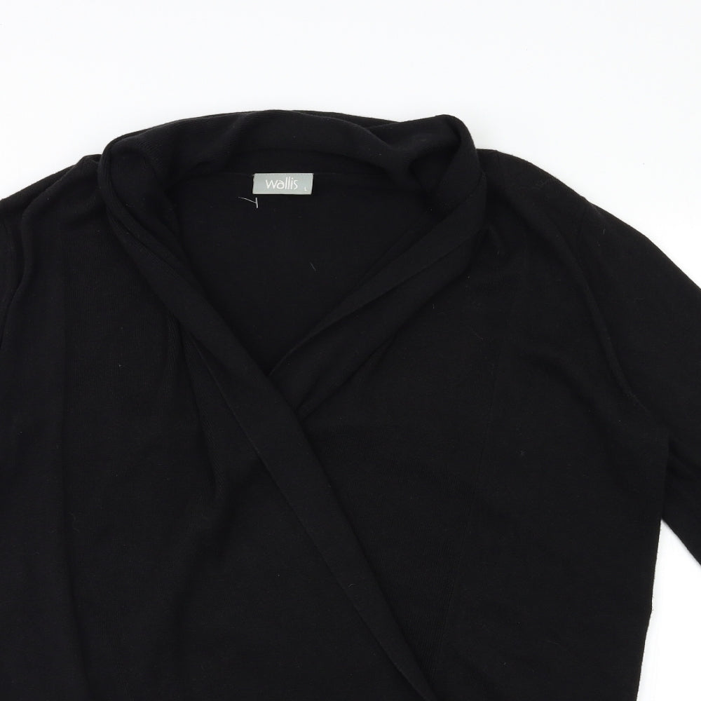 Wallis Womens Black  Knit Cardigan Jumper Size L