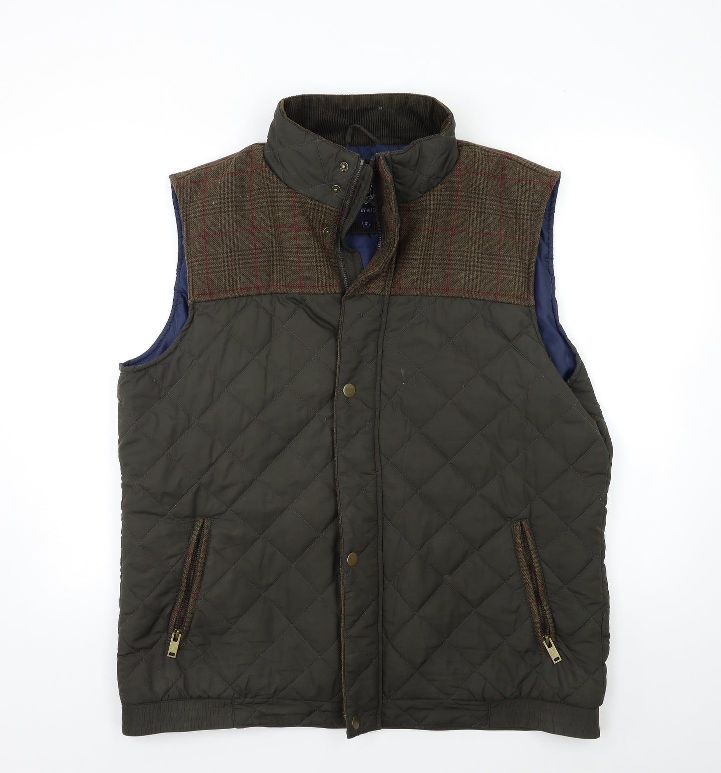 Harvey & jones Mens Green   Gilet Jacket Size XL
