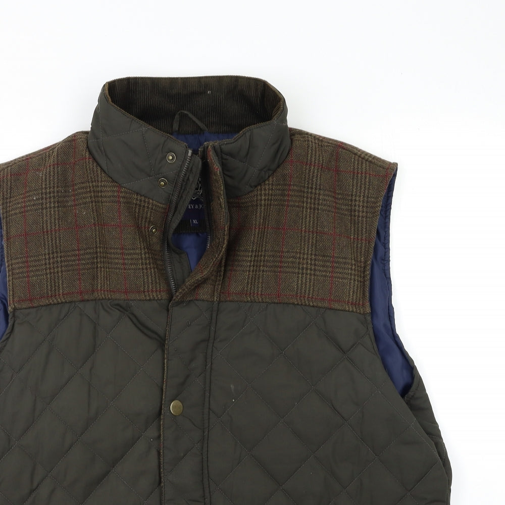 Harvey & jones Mens Green   Gilet Jacket Size XL