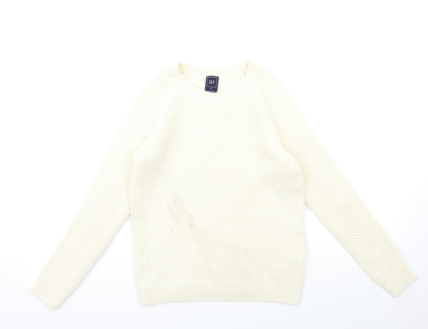 Gap Womens White  Knit Pullover Jumper Size XS