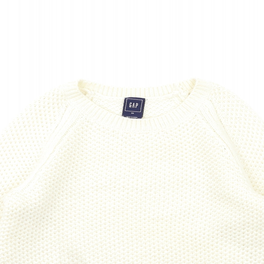 Gap Womens White  Knit Pullover Jumper Size XS