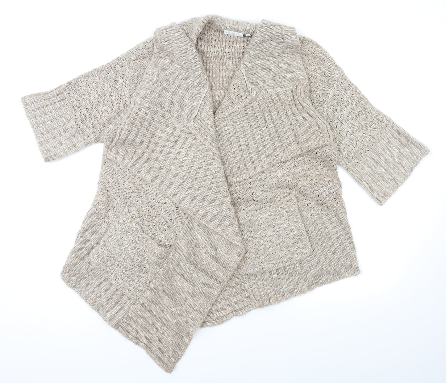New Look Womens Brown  Knit Cardigan Jumper Size 10
