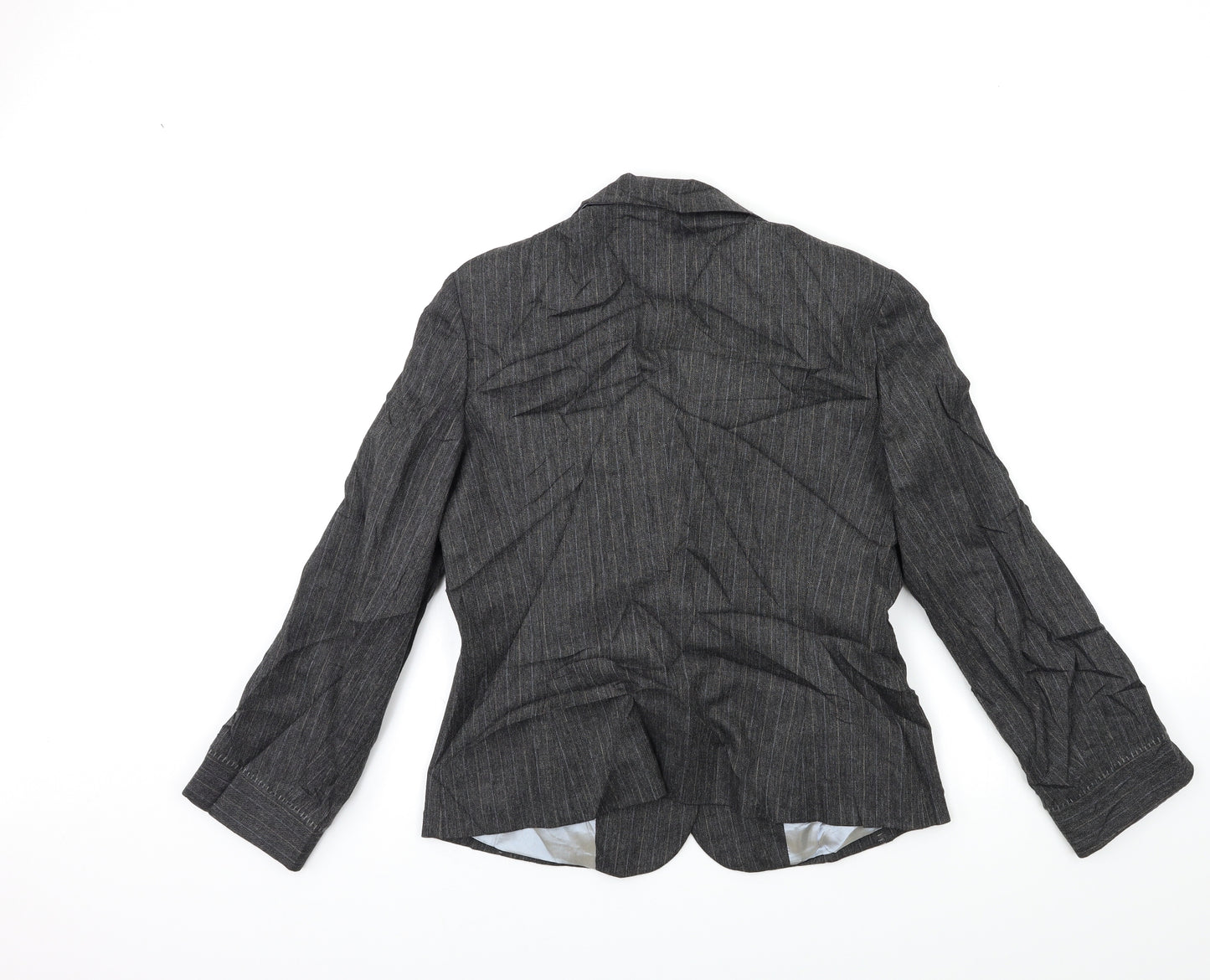 Laurel Womens Grey Striped  Jacket Suit Jacket Size 10