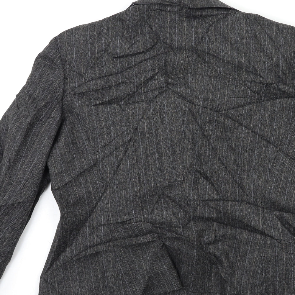 Laurel Womens Grey Striped  Jacket Suit Jacket Size 10