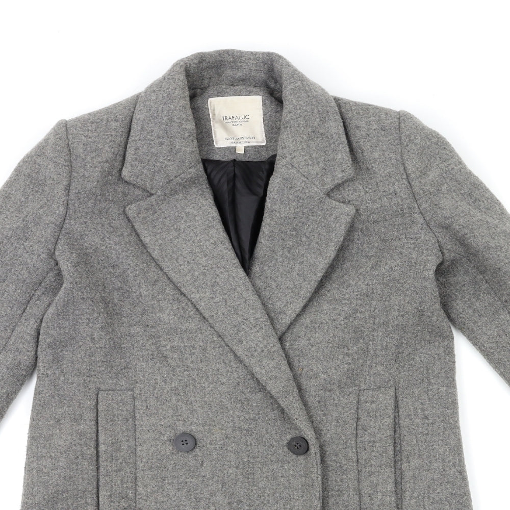 Zara Womens Grey   Trench Coat Coat Size XS