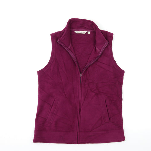 EWM Womens Purple  Fleece Gilet Jacket Size 10