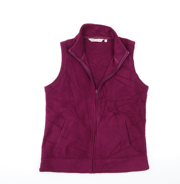 EWM Womens Purple  Fleece Gilet Jacket Size 10