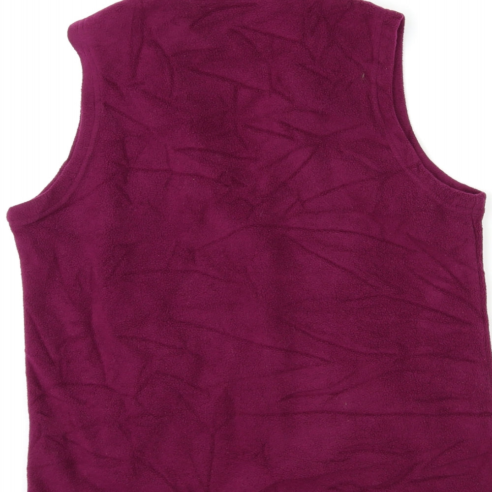 EWM Womens Purple  Fleece Gilet Jacket Size 10